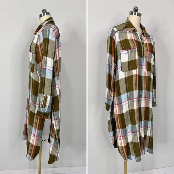 Pilcro Side Slit Oversized Tunic Longline SP Boho Cottage Western Forest Grunge - Picture 5 of 10